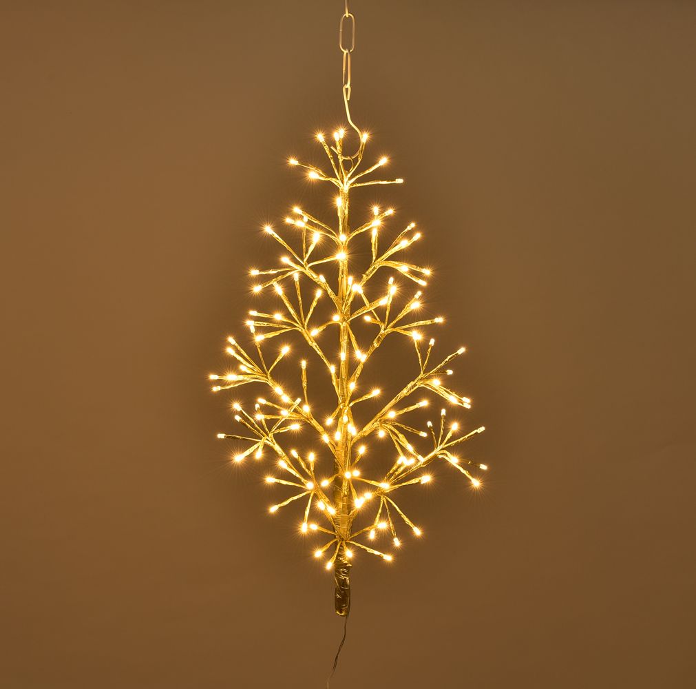 2 ft. LED Tree Wall Mount, Gold