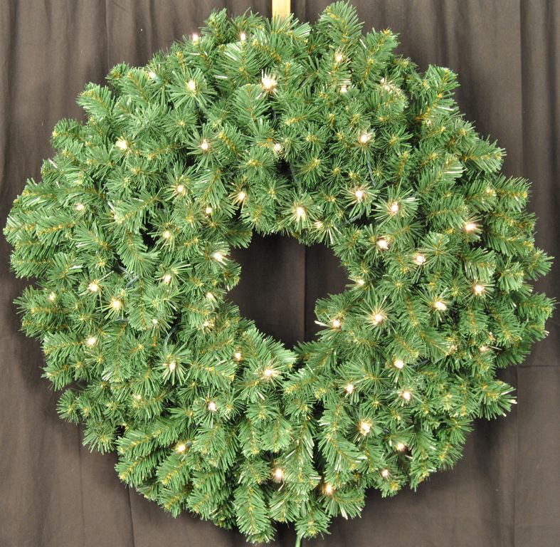 3 ft. Pre-Lit LED Sequoia Christmas Wreath, Warm White
