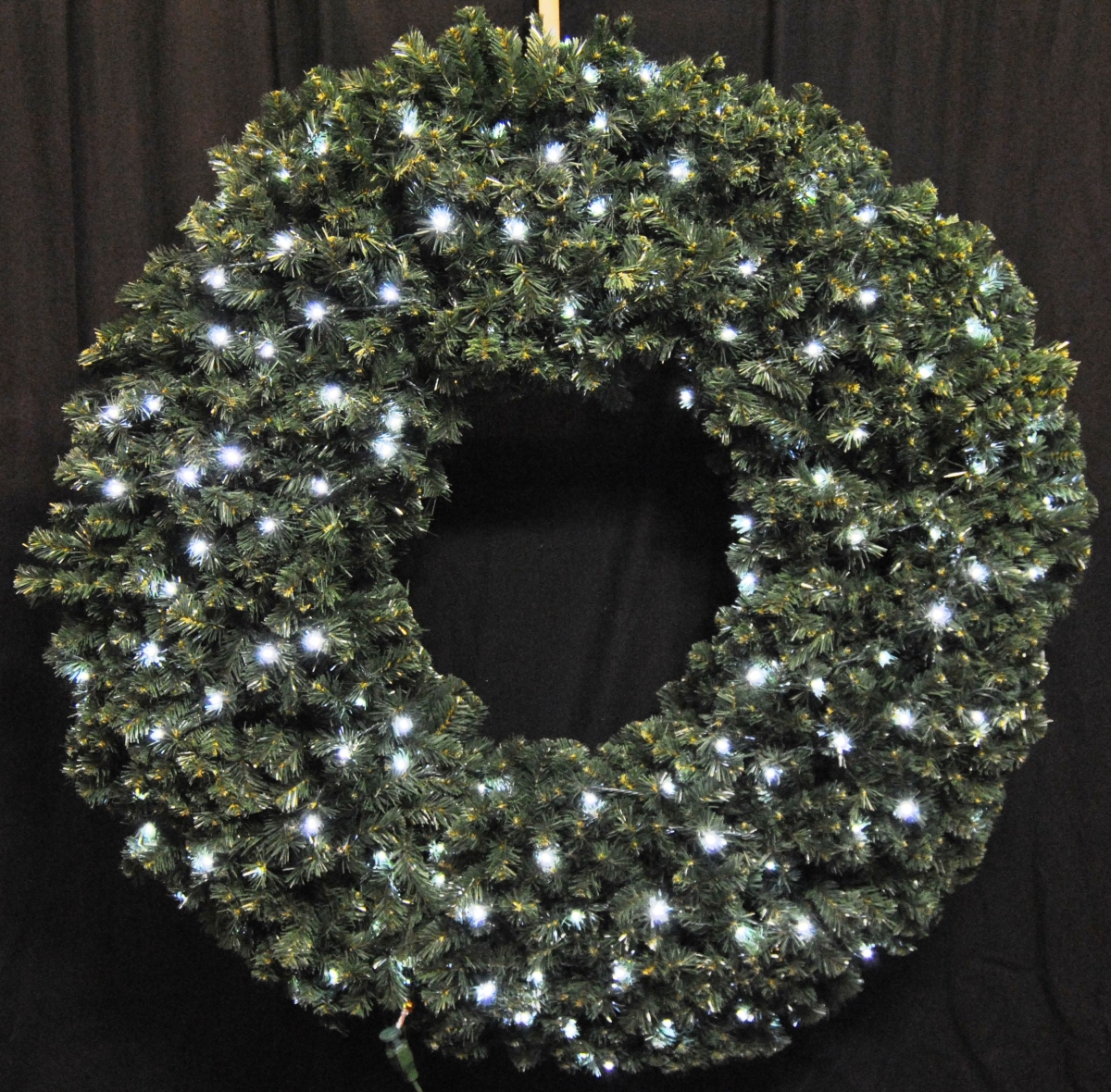 5 ft. Pre-Lit LED Sequoia Christmas Wreath, Pure White
