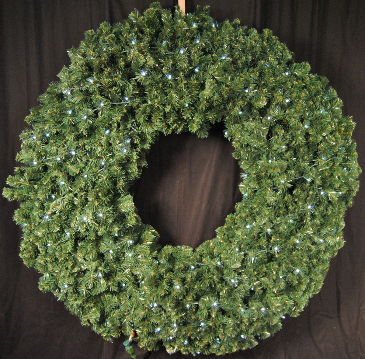 6 ft. Pre-Lit LED Sequoia Christmas Wreath, Pure White
