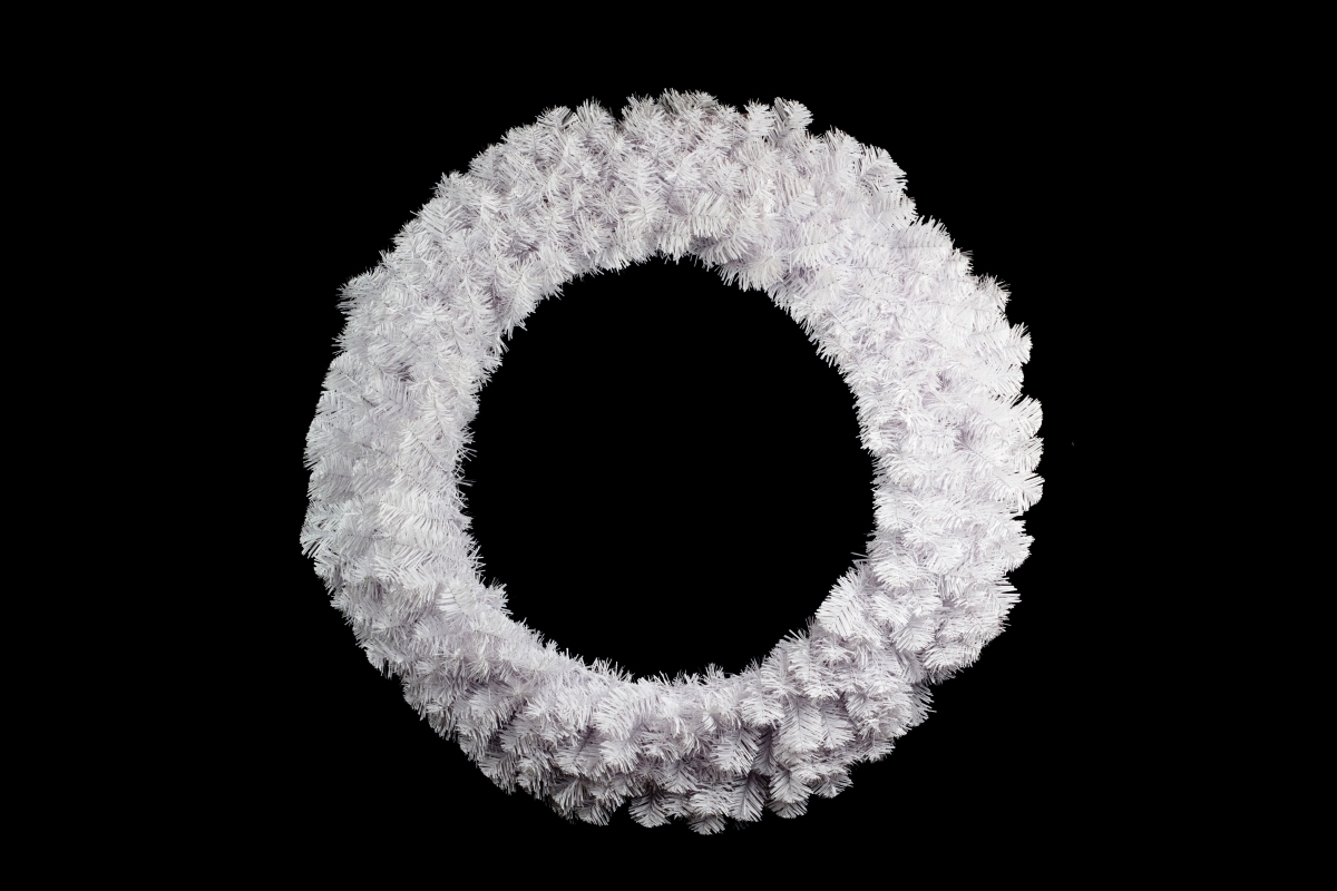2 ft. Sequoia Wreath, White