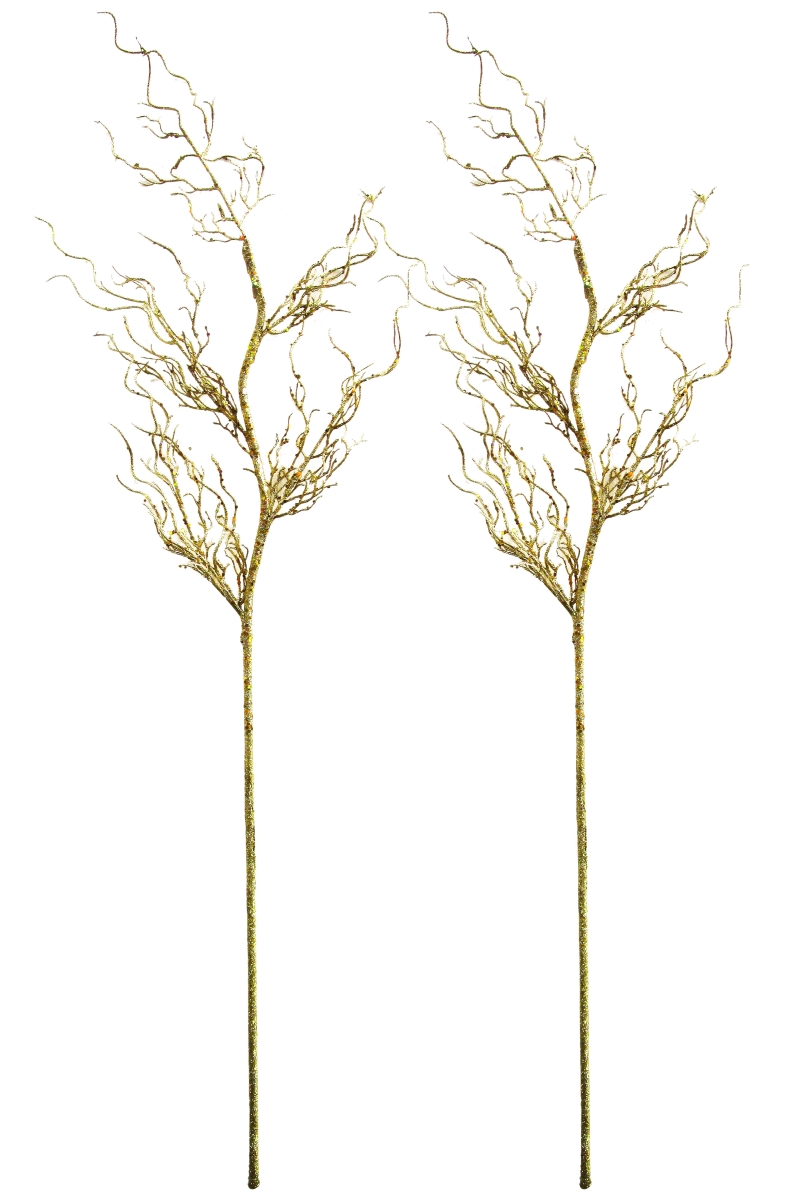 PCKA-46-TWG-GO-2PK 46 in. Twig Pick for Christmas Decoration, Gold - Pack of 2