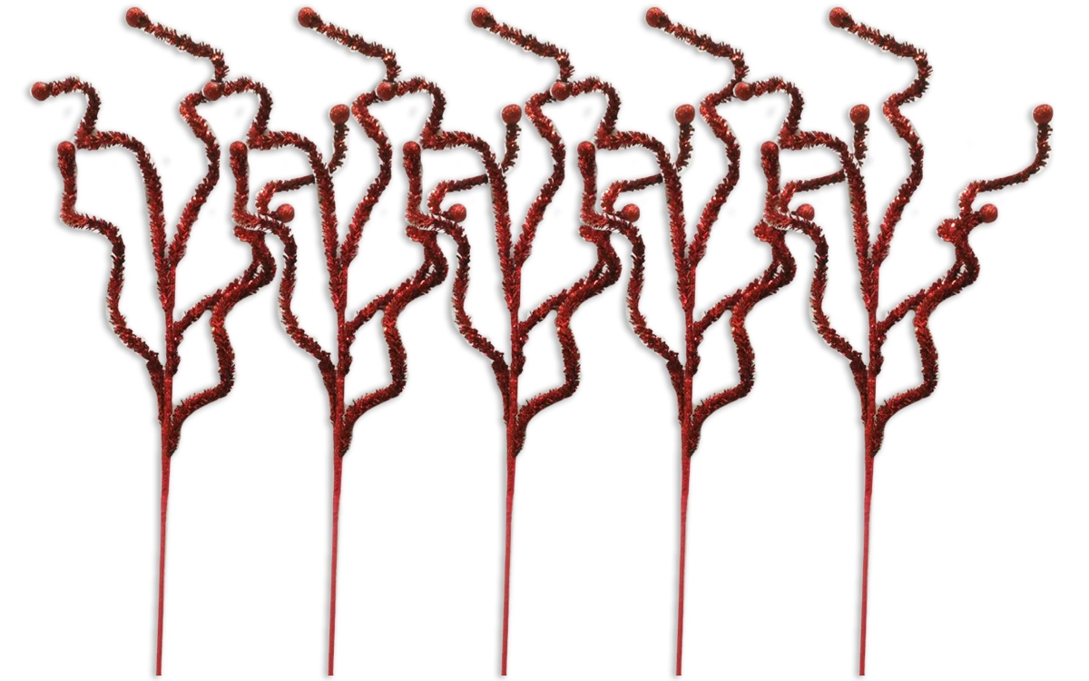 31 in. Pick with Red Ball Accents, Red - Pack of 5