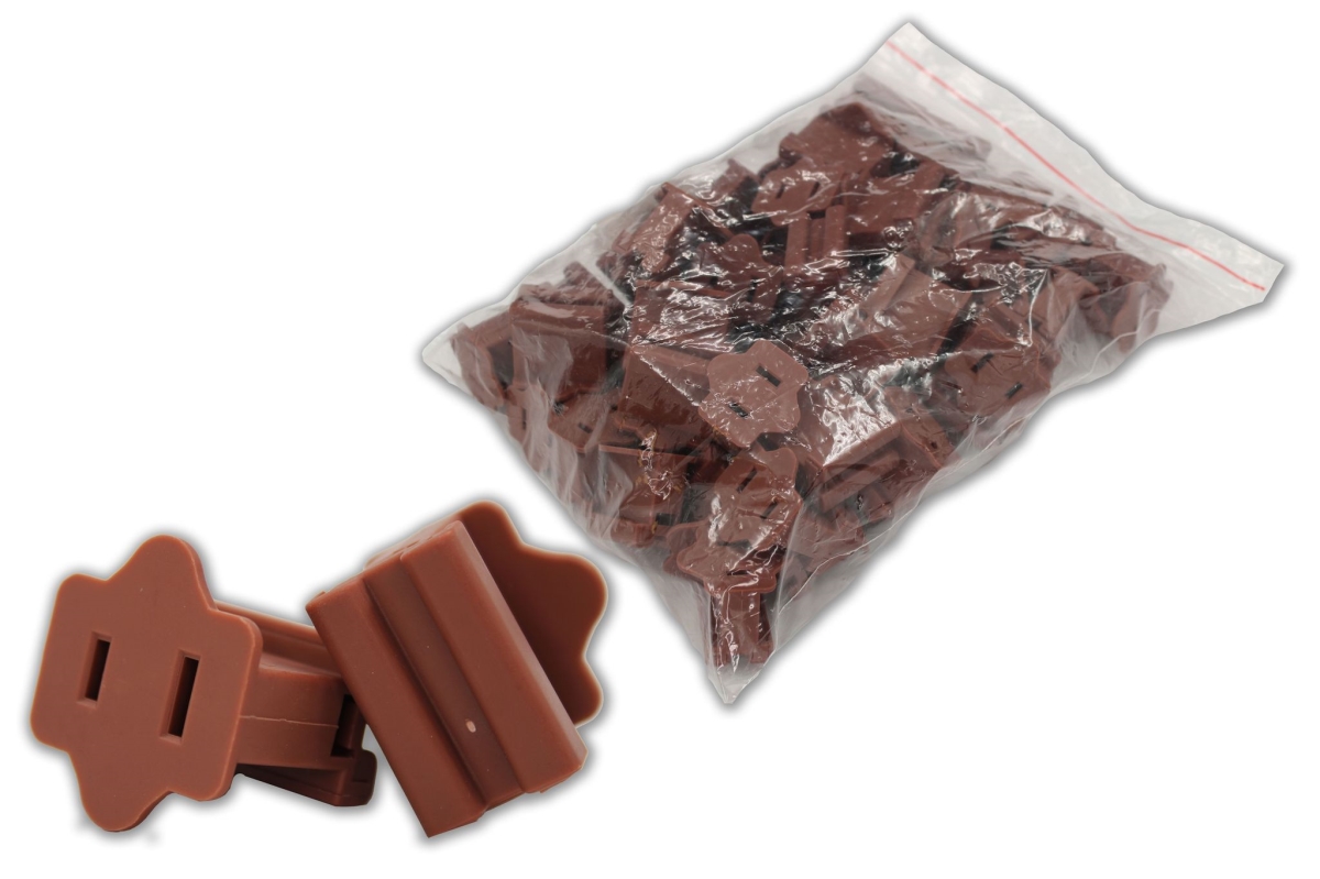 Female Slide-On SPT-2 Plug, Brown - Pack of 50