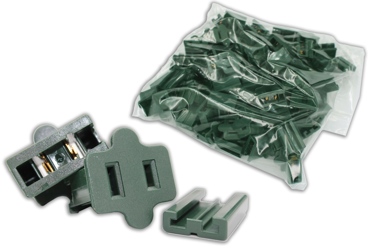 Female Electrical Receptacle SPT-1 Slide-On Plug, Brown - Pack of 50