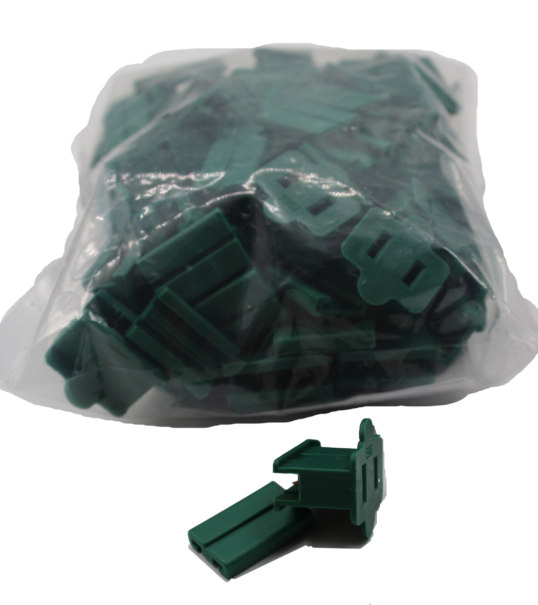 SPT 2 Inline Female Zip Plug, Green - Pack of 50