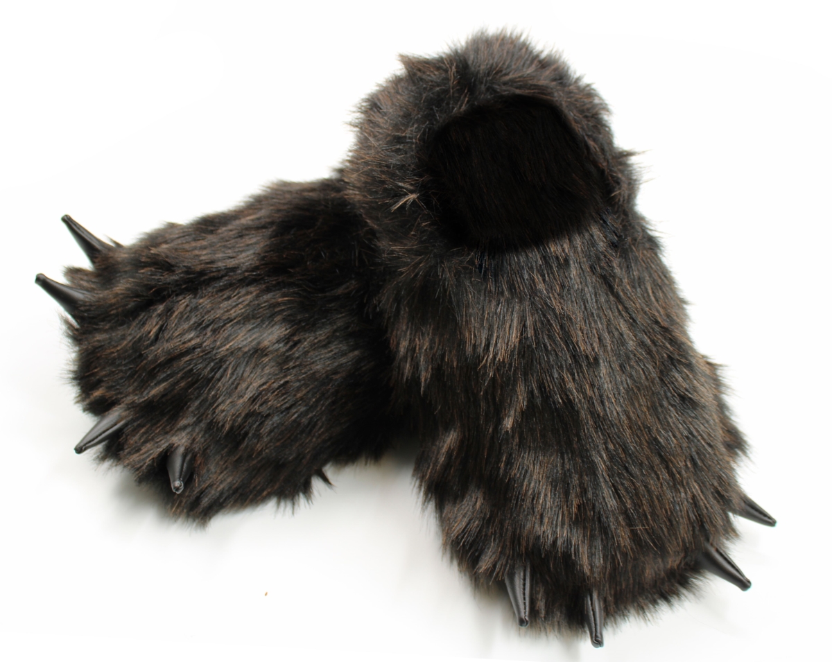 Bear Slippers, Black