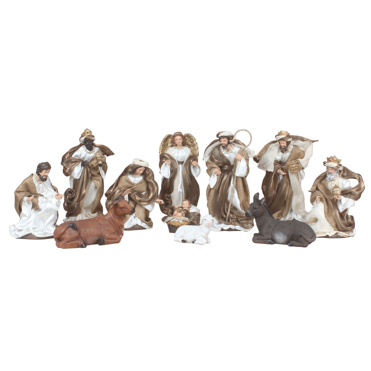 12 in. Fabric Nativity Set, Brown - 11 Piece