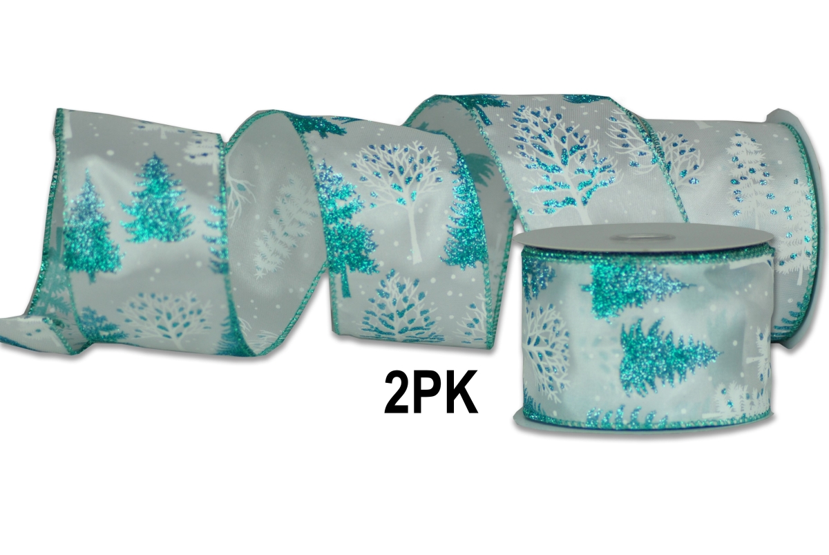 2.5 in. Wide 10 yards Ribbons, Blue - Pack of 2