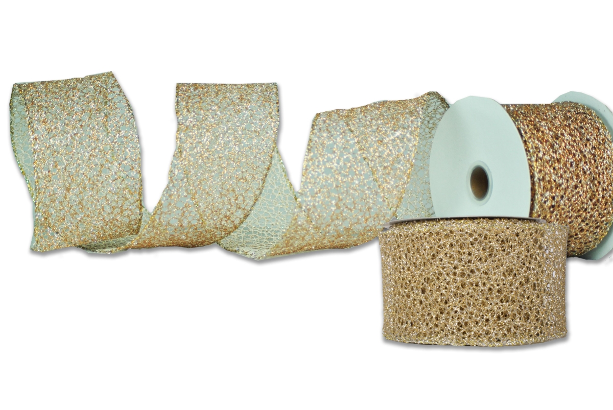 2.5 in. Wide 10 yards Ribbons, Champagne - Pack of 2