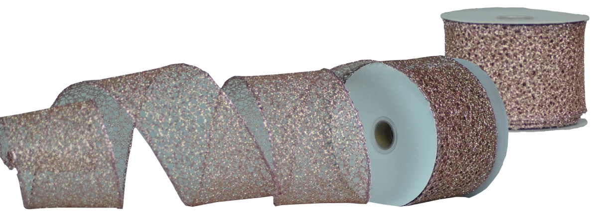 RBN-19190-RG-2PK 2.5 in. Wide 10 yards Ribbons, Rose Gold - Pack of 2