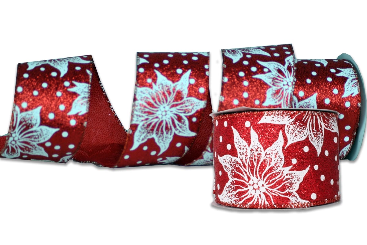 2.5 in. Wide 10 yards Ribbons, Red - Pack of 2