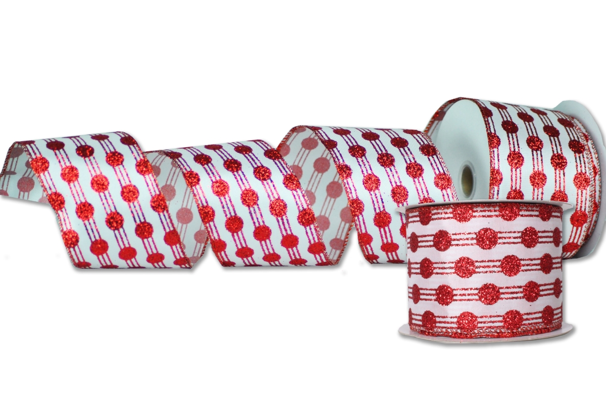 2.5 in. Wide 10 yards Ribbons, White - Pack of 2