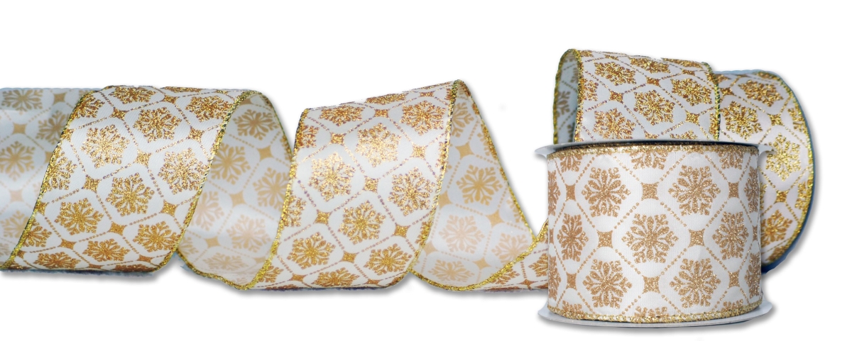 2.5 in. Wide 10 yards Ribbons, Beige - Pack of 2