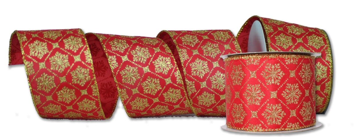 2.5 in. Wide 10 yards Ribbons, Red - Pack of 2