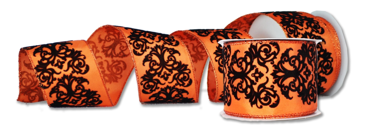 2.5 in. Wide 10 yards Ribbons, Orange - Pack of 2