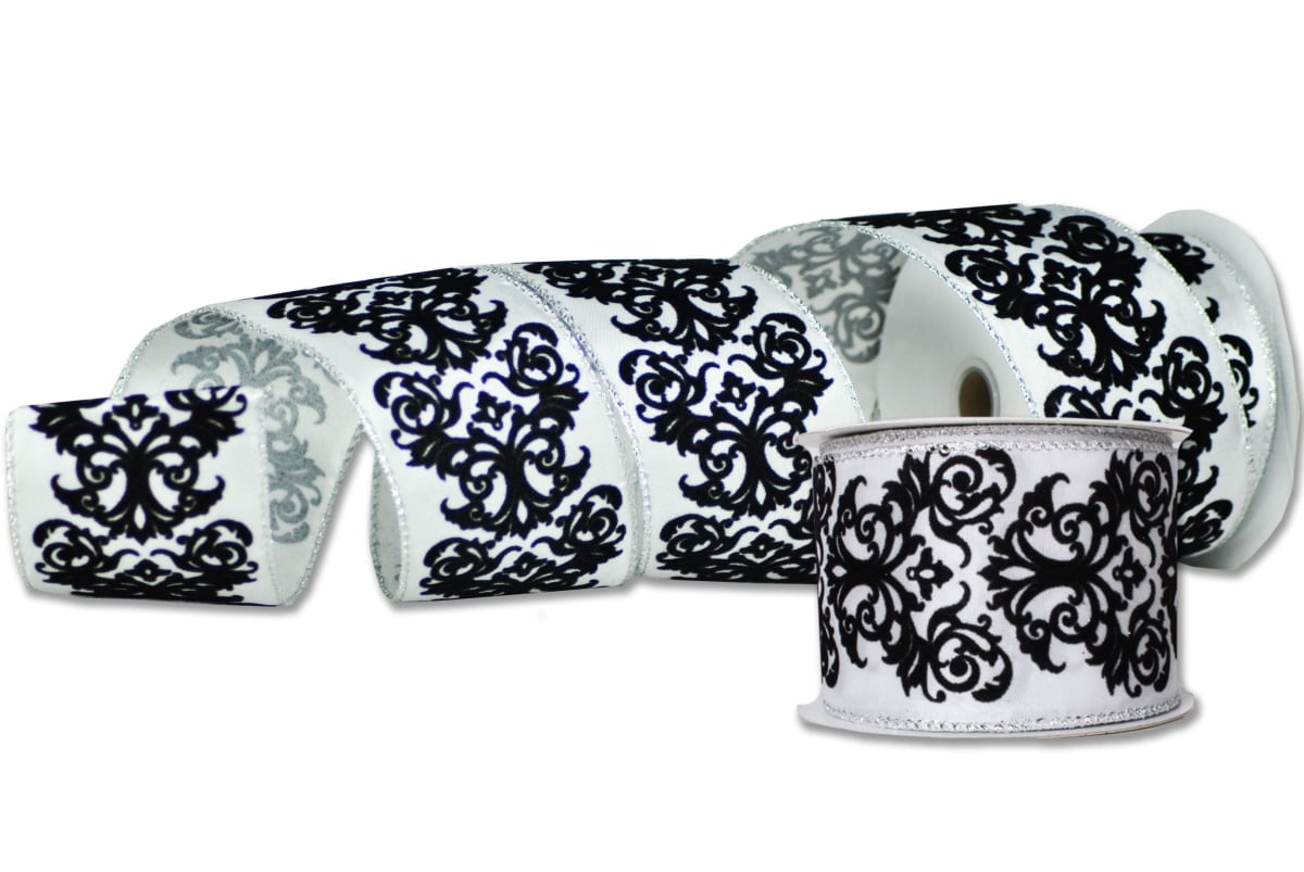 2.5 in. Wide 10 yards Ribbons, White - Pack of 2