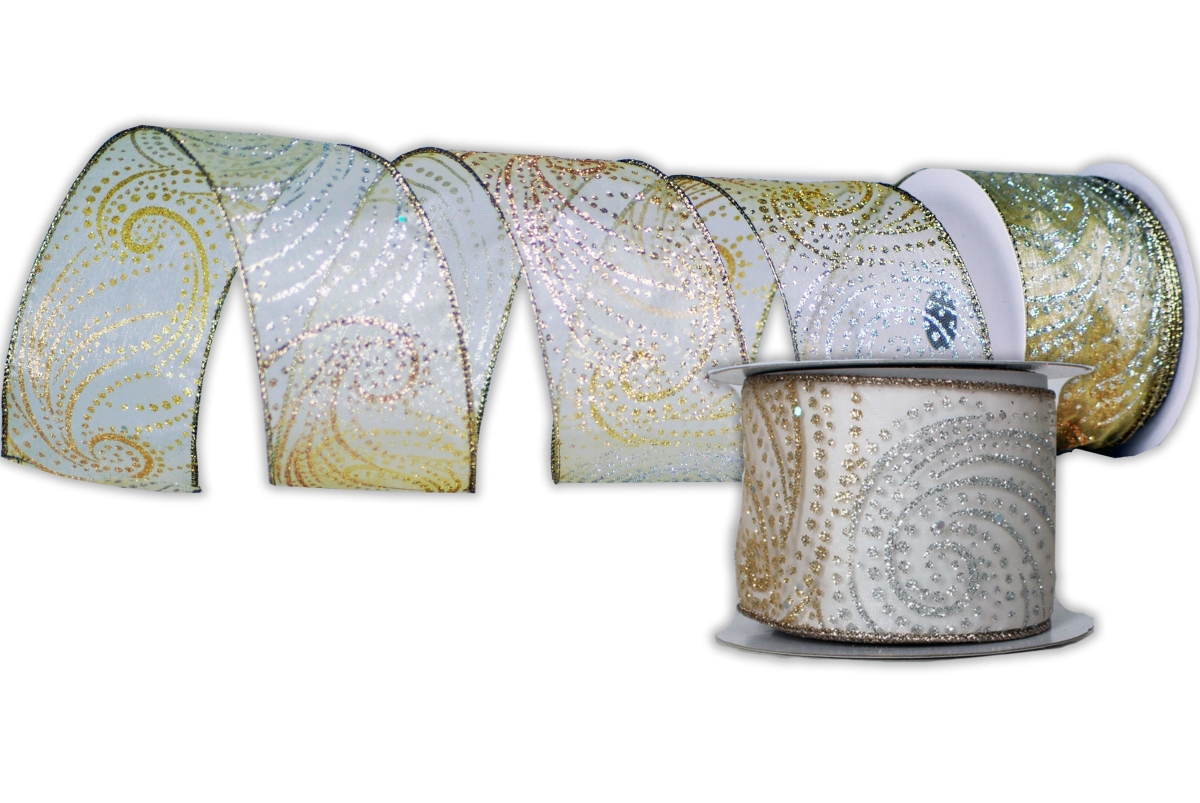 2.5 in. Wide 10 yards Ribbons, Champagne - Pack of 2