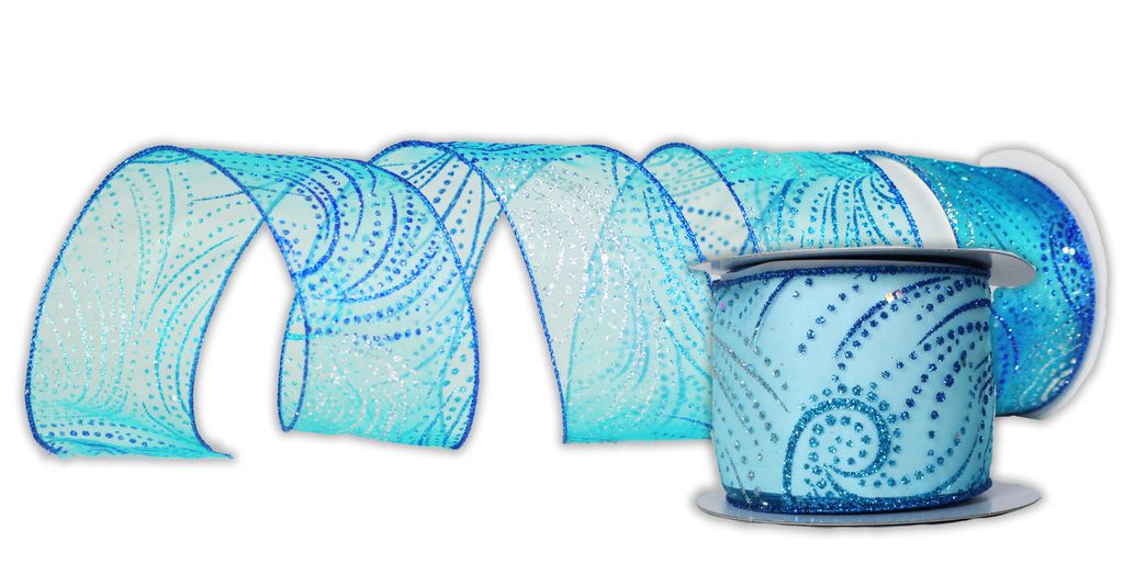 2.5 in. Wide 10 yards Ribbons, Teal - Pack of 2
