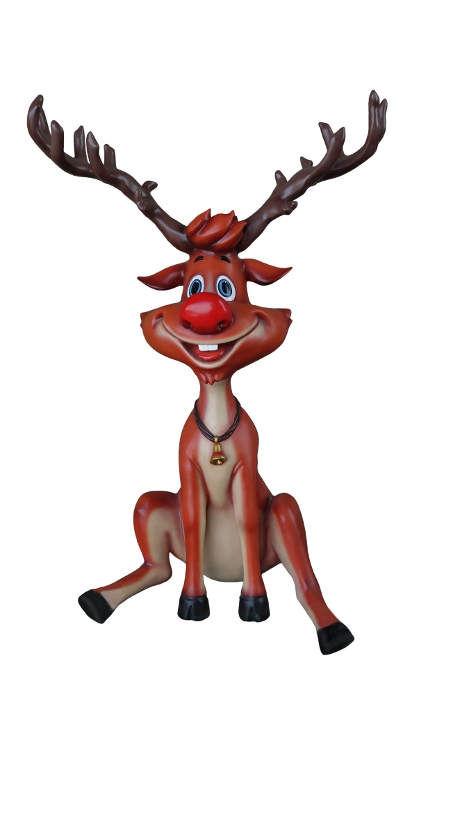 RNDR-SIT-56 4.5 ft. Sitting Reindeer Figurine