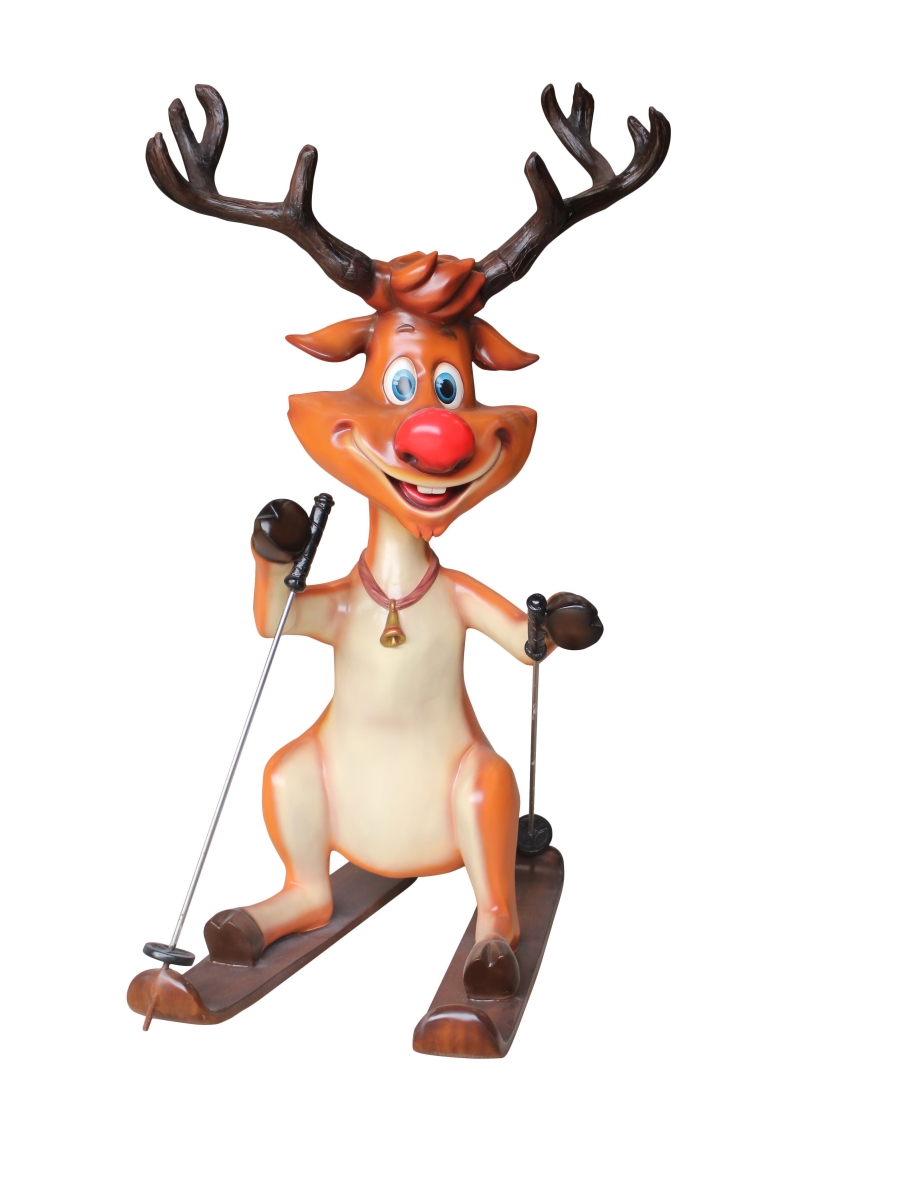 RNDR-SKI-62 5 ft. Skating Reindeer Figurine