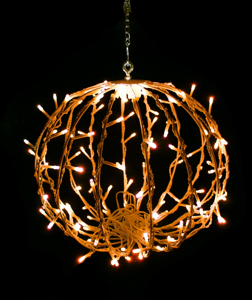 12 in. LED Sphere Lights, Orange - 120 Count