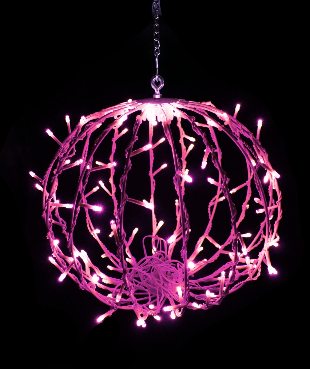 12 in. LED Sphere Lights, Pink - 120 Count