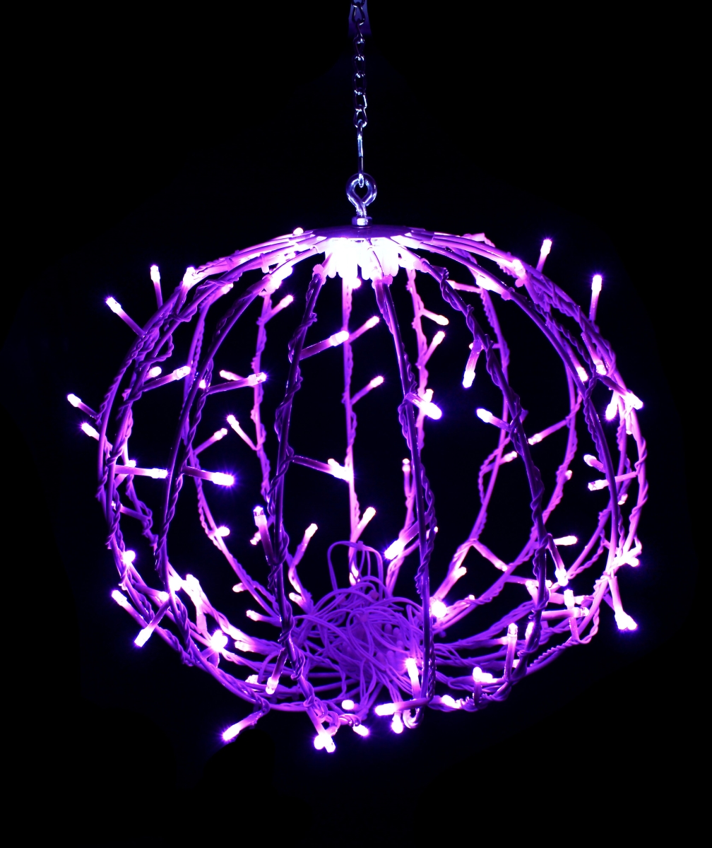 S-120SPH-PU-12 12 in. LED Sphere Lights, Purple - 120 Count