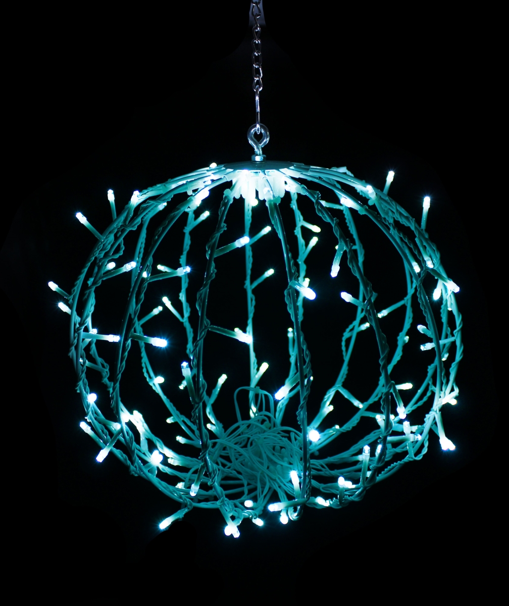 12 in. LED Sphere Lights, Teal - 120 Count