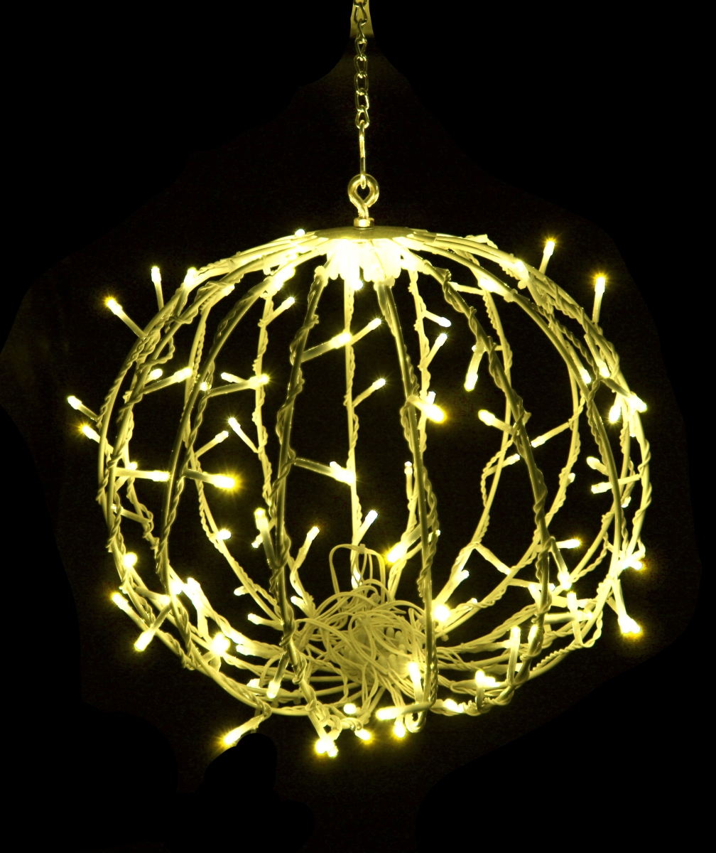 12 in. LED Sphere Lights, Yellow - 120 Count