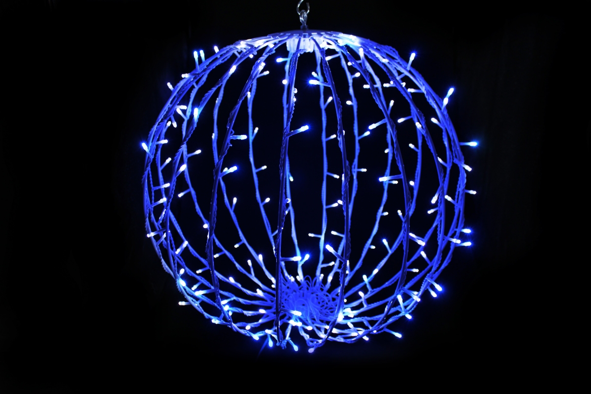 20 in. LED Sphere Lights, Blue - 200 Count