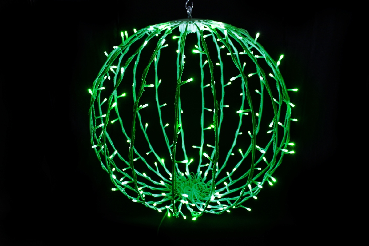 20 in. LED Sphere Lights, Green - 200 Count
