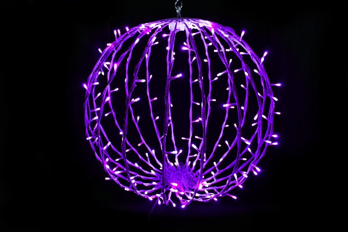 20 in. LED Sphere Lights, Purple - 200 Count