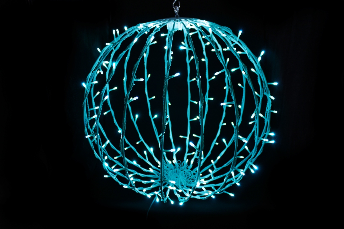 20 in. LED Sphere Lights, Teal - 200 Count