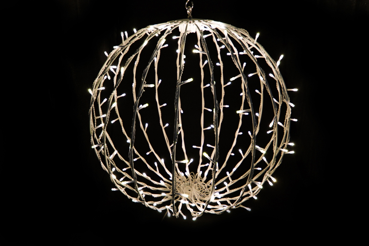 20 in. LED Sphere Lights, Warm White - 200 Count