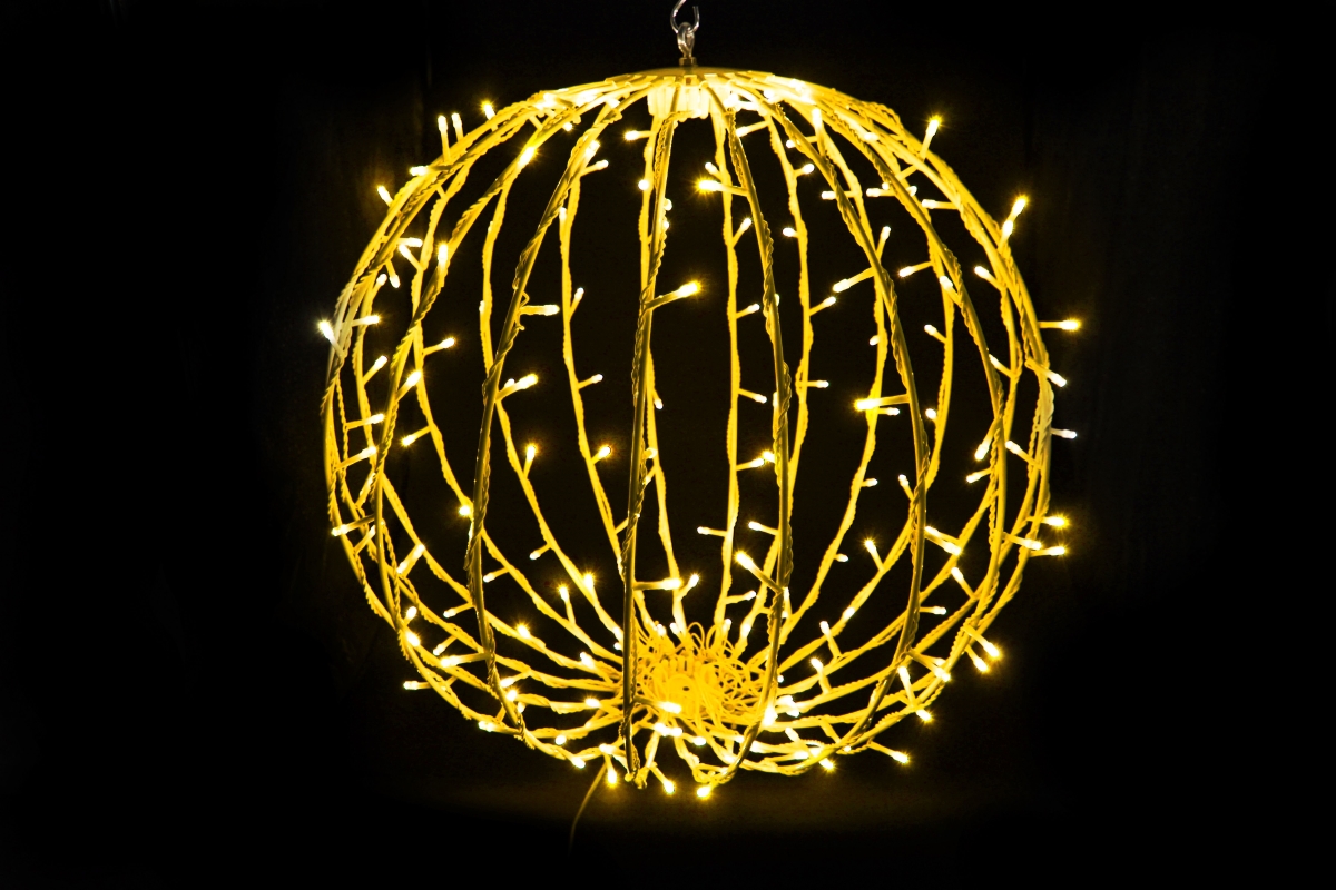 20 in. LED Sphere Lights, Yellow - 200 Count