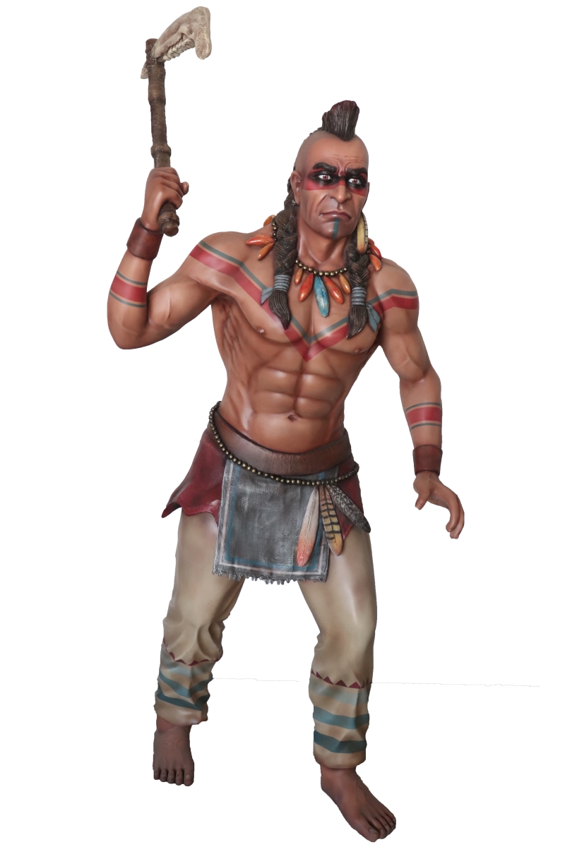 IND-WAR-06 6 ft. War Indian Figurine