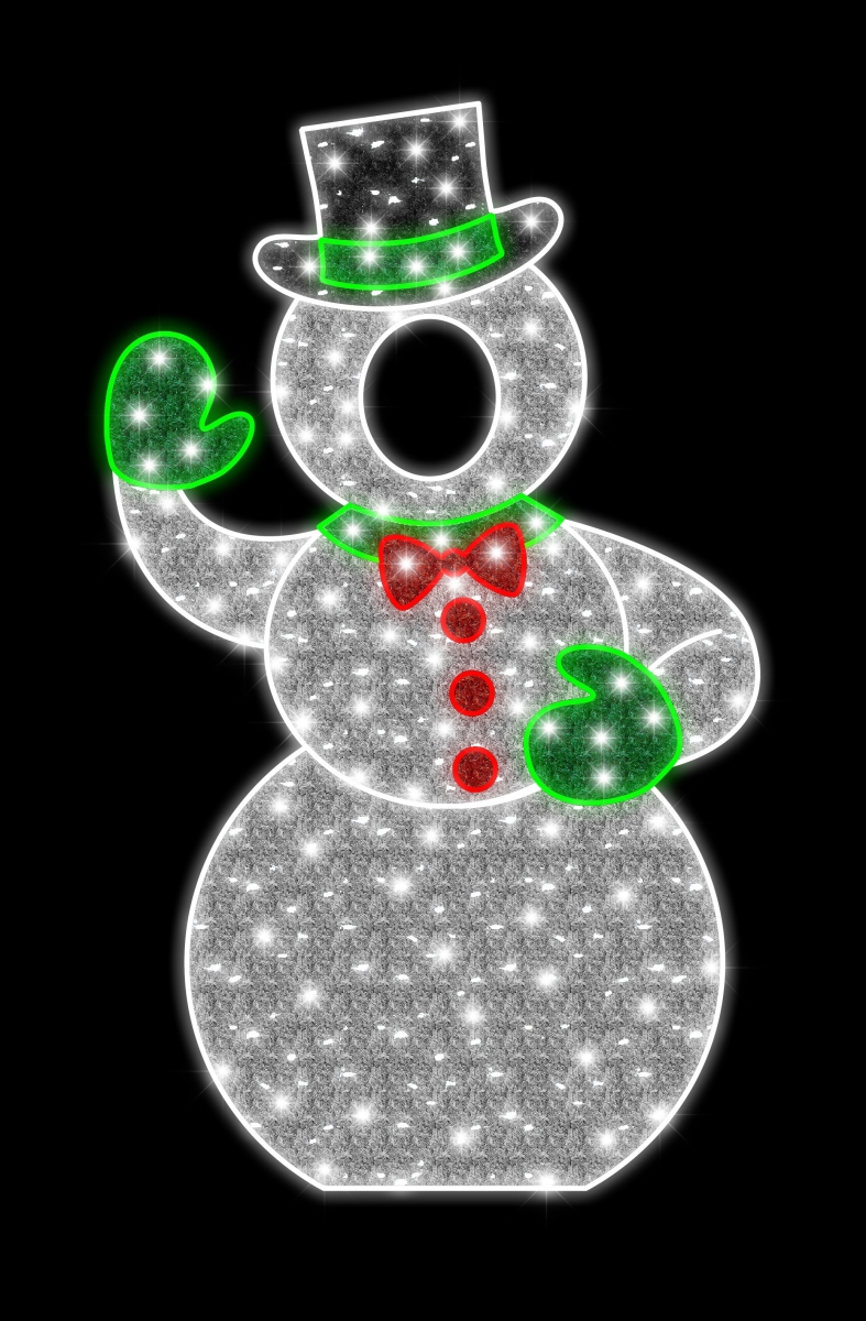 7 ft. Snowman Photo OP Decor with Top Hat