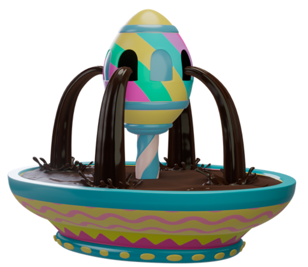 5 ft. Chocolate Easter Egg Fountain Decor
