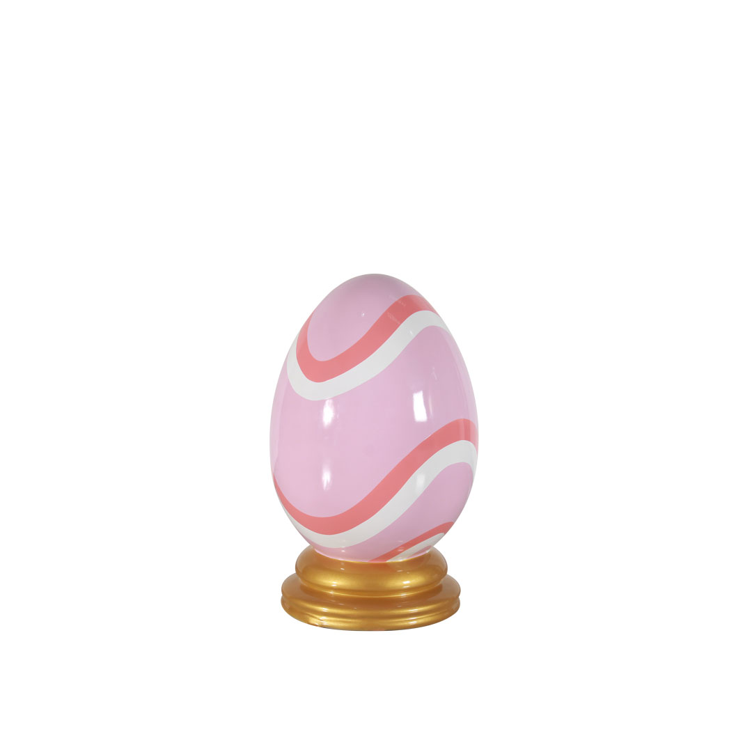 2.5 ft. Pastel Swirl Easter Egg Decor with Base