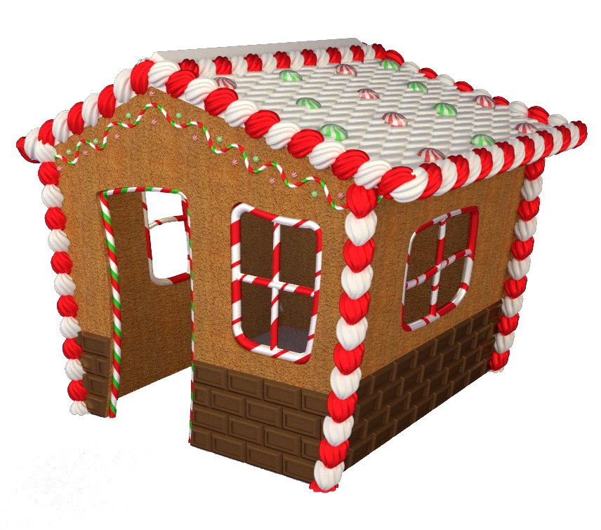 8 ft. Gingerbread House Figurine