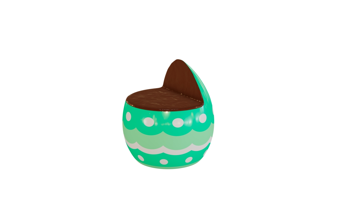 EST-EGG-CHAIR-GR Easter Egg Chair, Green