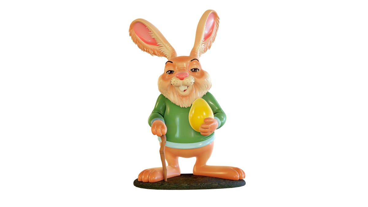 3 ft. Grandpa Bruce the Easter Bunny Figurine