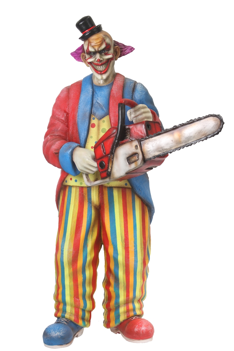 6 ft. Scary Clown Chainsaw Figurine