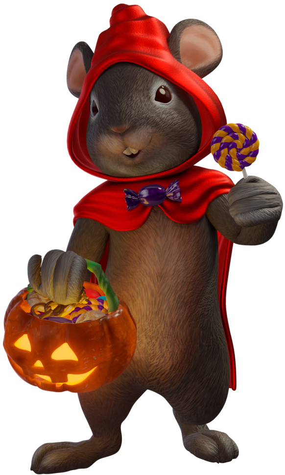 3 ft. Little Red Riding Hood Mouse Sculpture