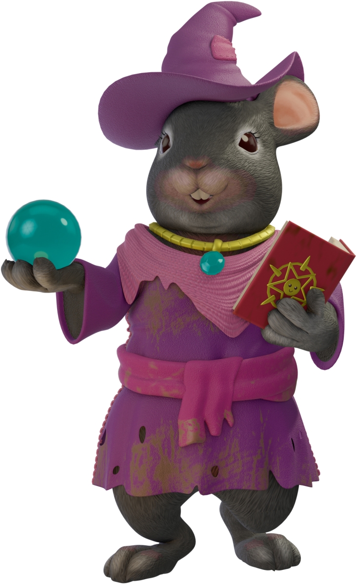 3 ft. Witch Mouse Sculpture