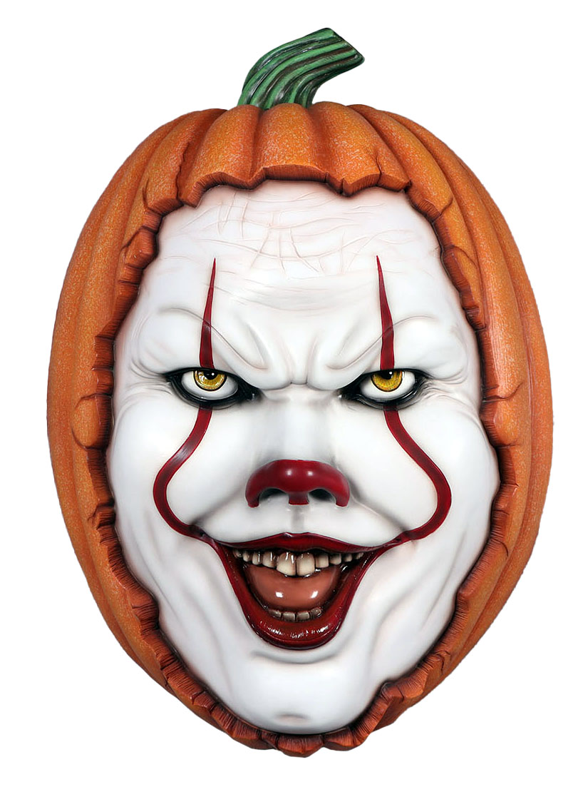 3 ft. Scary Pumpkin Clown Mask Wall Mount