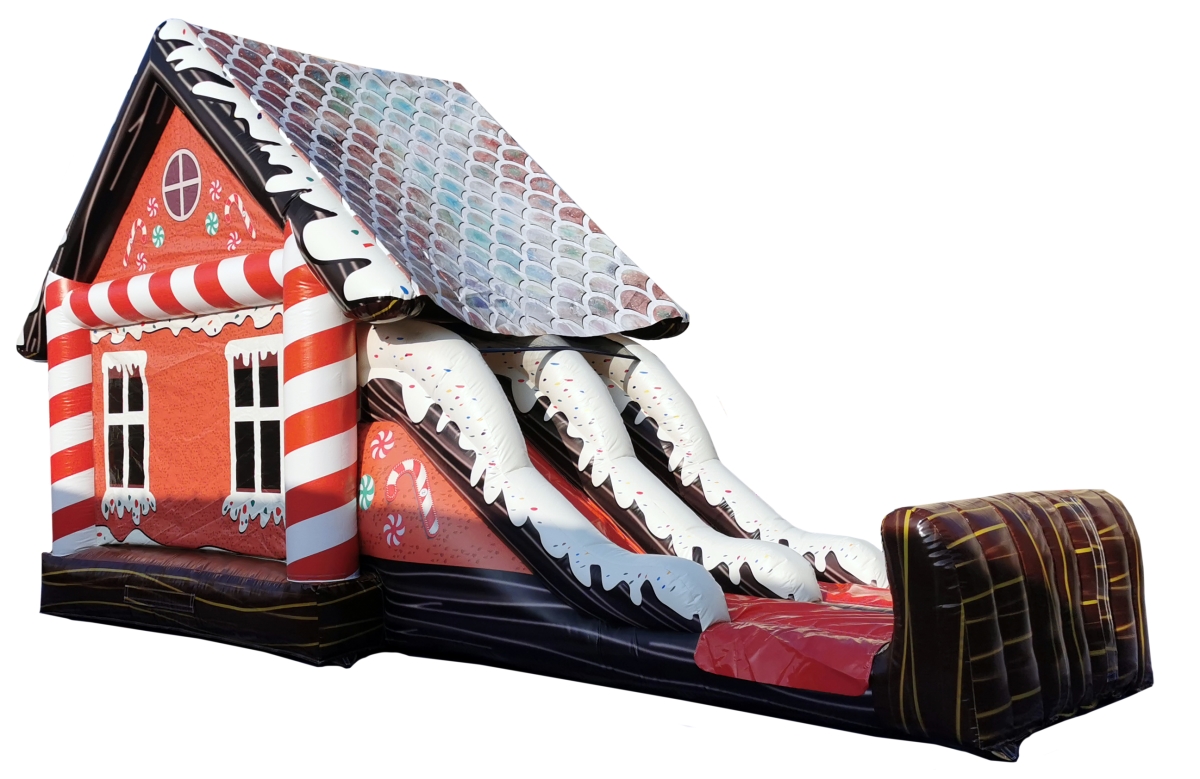 15 ft. Gingerbread Bounce House Figurine with Slides