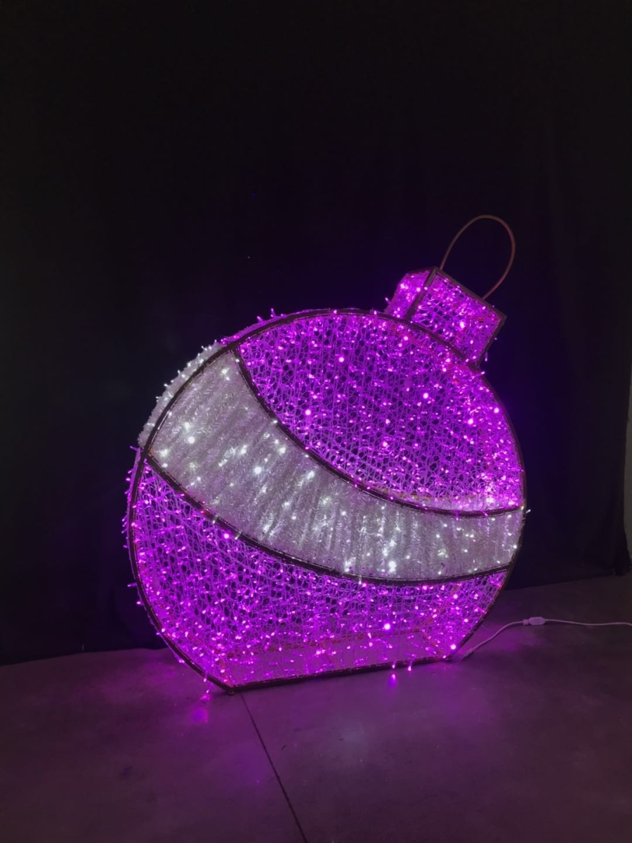 6 ft. 3D Neon Flex Ground Mount Ornament, Pink