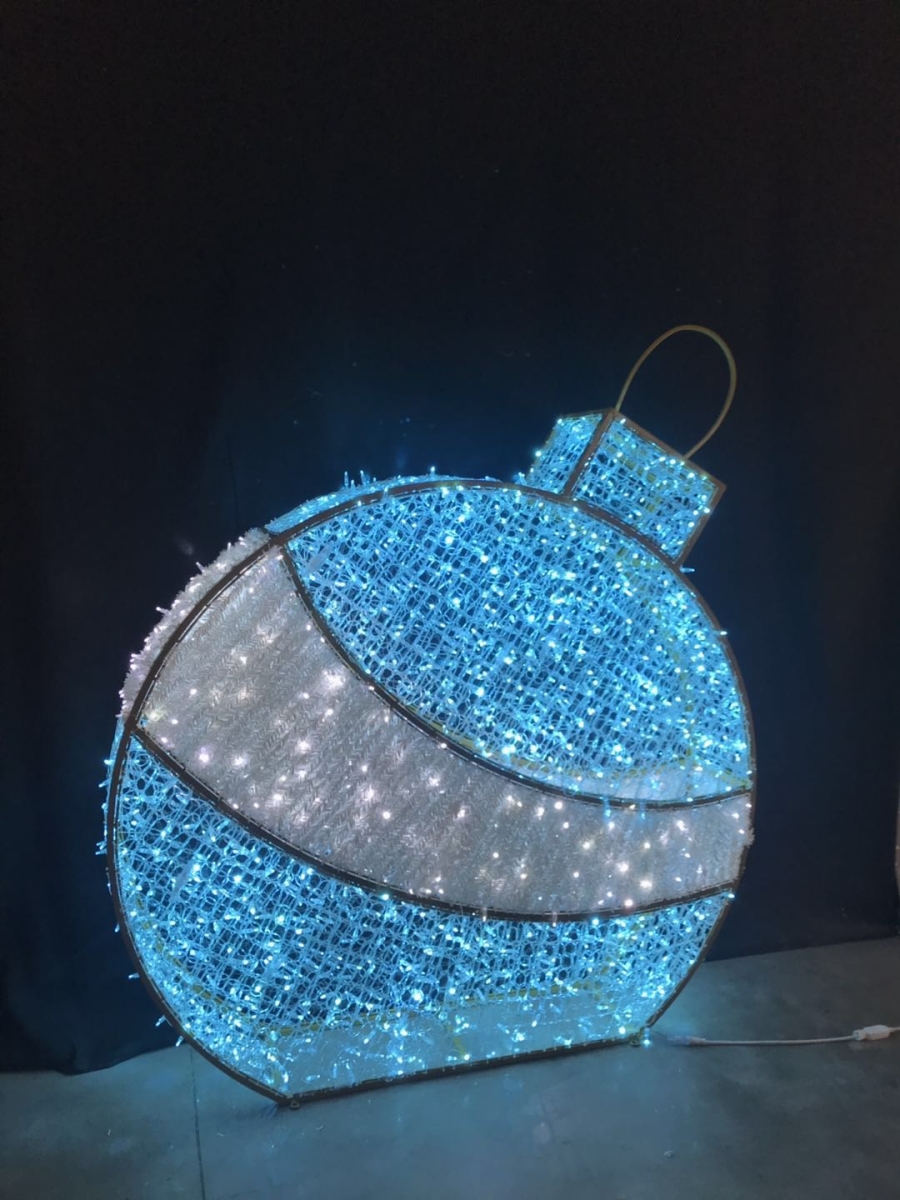 6 ft. 3D Neon Flex Ground Mount Ornament, Teal